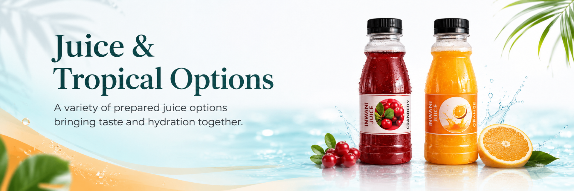 Inwani juice and tropical options banner