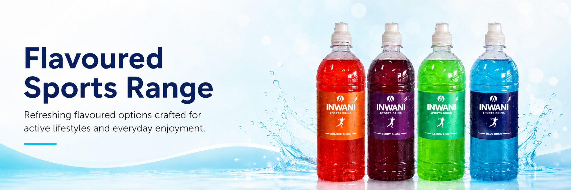 Inwani flavoured sports range banner